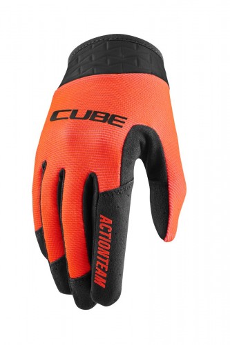 Cube Performance Junior X Actionteam Fahrrad Handschuhe lang orange/schwarz 2024 XXXS (4)