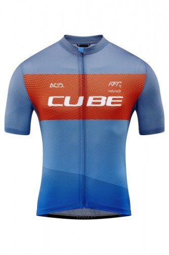 Cube Teamline CMPT Fahrrad Trikot kurz blau/rot 2024 
