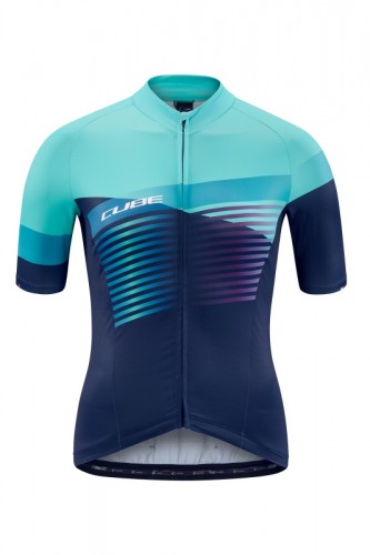 Cube Teamline Damen Fahrrad Trikot kurz blau 2027 