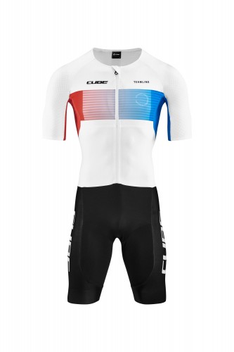 Cube Teamline Tri Suit Triathlon Fahrrad Body / Einteiler schwarz/weiß 2026 