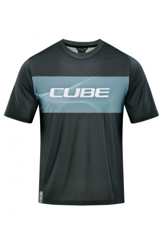 Cube Vertex Fahrrad Trikot kurz grau/blau 2026 S (44/46)