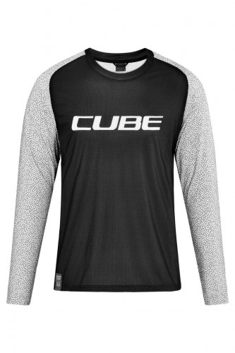 Cube Vertex Fahrrad Trikot lang schwarz/weiß 2026 