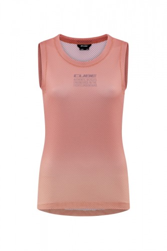 Cube Mesh Damen Fahrrad Body Shirt Unterhemd coral rot 2026 XXXL (46)