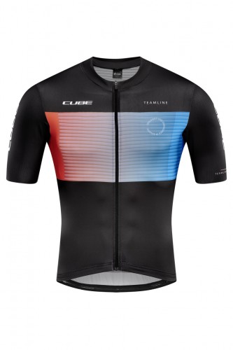 Cube Teamline Fahrrad Trikot kurz schwarz/blau/rot 2026 