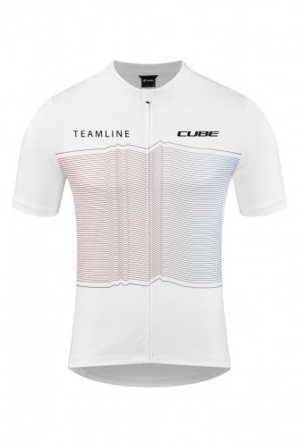 Cube Teamline Cmpt Fahrrad Trikot kurz weiß 2026 