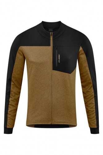 Cube ATX Cmpt Full Zip Fahrrad Trikot lang braun/schwarz 2026 