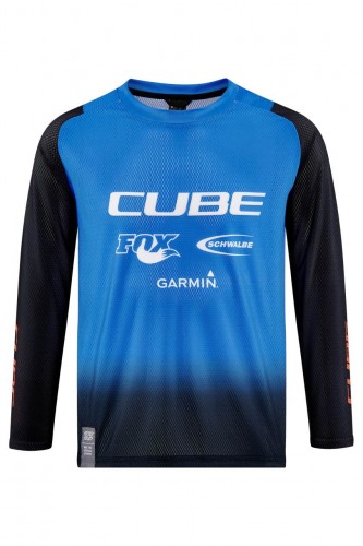 Cube Vertex Rookie X Actionteam Kinder Fahrrad Trikot lang schwarz/blau 2024 