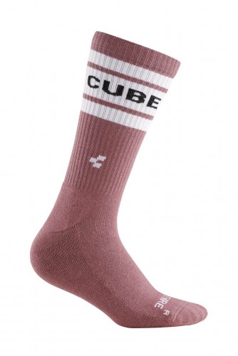 Cube After Race High Cut Fahrrad Socken rot 2024 