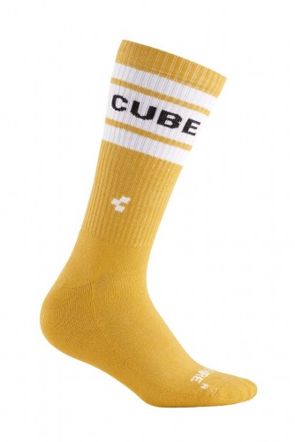 Cube After Race High Cut Fahrrad Socken gelb 2024 