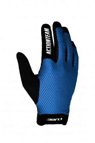 Cube Gravity X Actionteam Fahrrad Handschuhe lang blau/schwarz 2024 