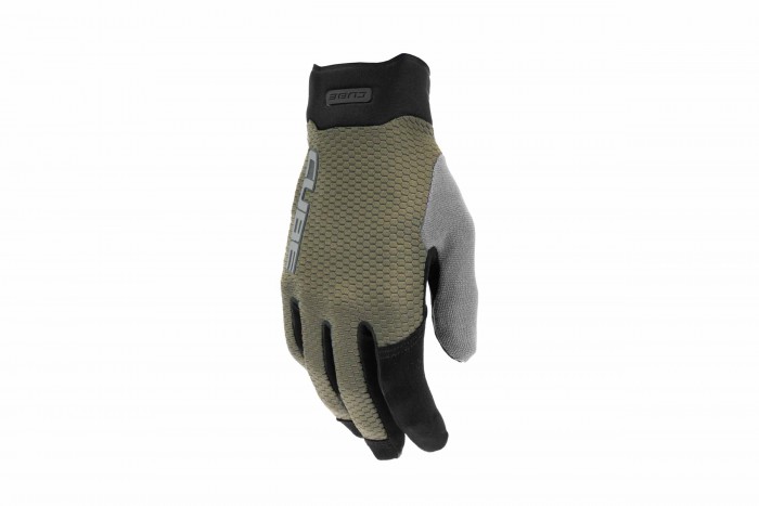 Cube Gravity TM Fahrrad Handschuhe lang olive grün/grau 2026 