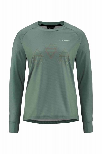 Cube ATX Damen Fahrrad Trikot lang grün 2026 