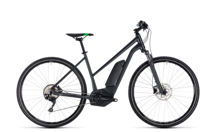 Cube Cross Hybrid Pro 500 Damen Trekking Pedelec E-Bike Fahrrad grau/grün 2018 