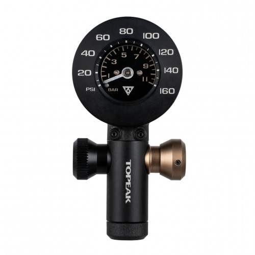 Topeak AirBooster G+ Fahrrad CO2 Kartuschen Pumpe / Luftdruckprüfer schwarz 