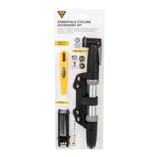 Topeak Essential Kit Set Pumpe, Reifenheber. Mini Tool 