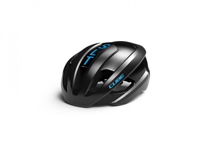 Cube Heron SLT Rennrad Fahrrad Helm schwarz/blau 2022 L (57-62cm)
