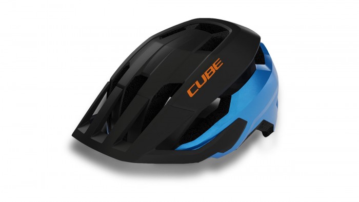 Cube Stray X Actionteam MIPS MTB Fahrrad Helm schwarz/blau matt 2024 