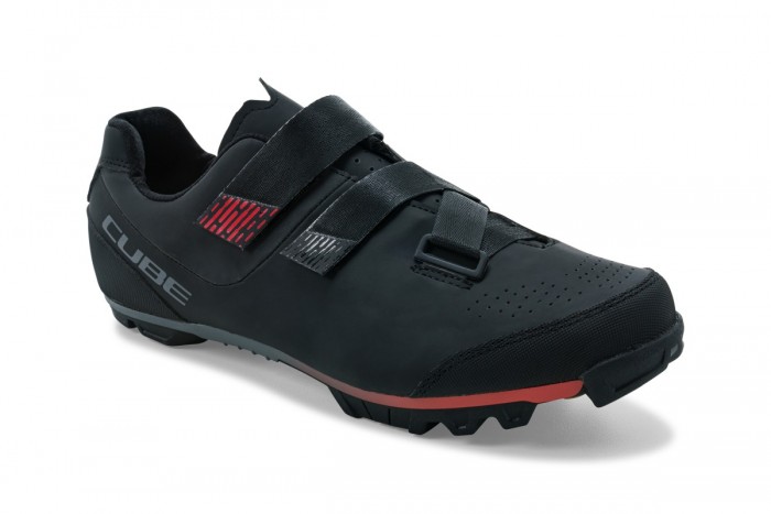 Cube Peak MTB Fahrrad Schuhe schwarz/rot 2026 