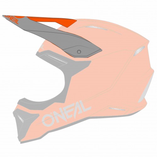 O'Neal 1 Series Solid Visor Helm Blende Schirm grau/orange Oneal 