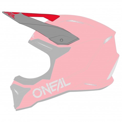 O'Neal 1 Series Solid Visor Helm Blende Schirm grau/rot Oneal 