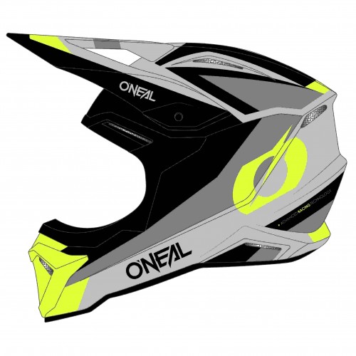O'Neal 1 Series Stream Youth Kinder Motocross Enduro MTB Helm grau/gelb 2024 Oneal 
