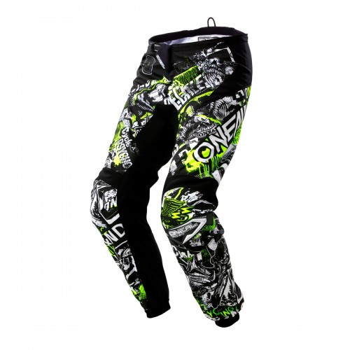O'neal Element Attack Youth Kinder MX DH MTB Pant Hose lang schwarz/weiß/gelb 2024 Oneal 