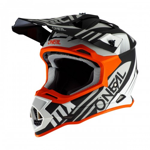 O'neal 2 Series Spyde 2.0 Motocross Enduro MTB Helm schwarz/weiß/orange 2022 Oneal 