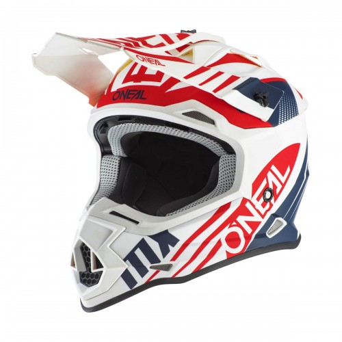 O'neal 2 Series Spyde 2.0 Motocross Enduro MTB Helm weiß/rot/blau 2021 Oneal 