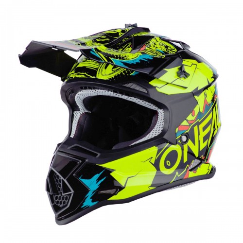 O'neal 2 Series Villain Youth Kinder Motocross Enduro MTB Helm schwarz/gelb 2023 Oneal 