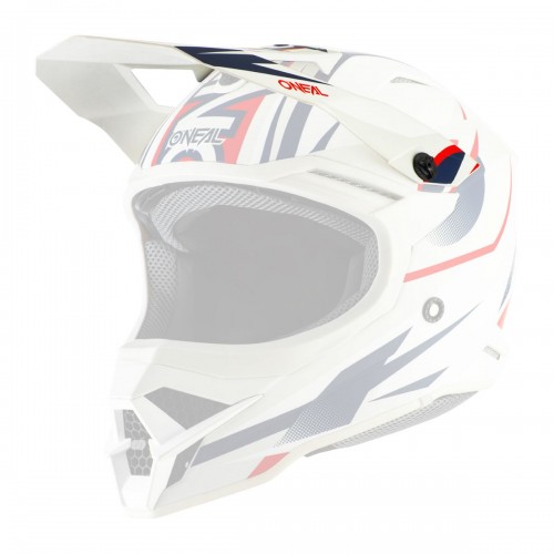 O'neal 3 Series Riff 2.0 Visor Helm Blende Schirm weiß/blau Oneal 