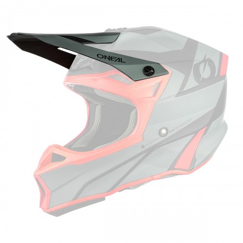 O'neal 10 Series Compact Visor Helm Blende Schirm grau/rot Oneal 