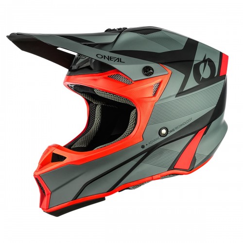 O'neal 10 Series Hyperlite Compact Motocross Enduro MTB Helm grau/rot 2021 Oneal 
