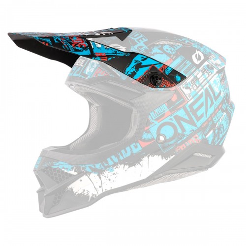 O'neal 3 Series Ride Visor Helm Blende Schirm schwarz/blau Oneal 