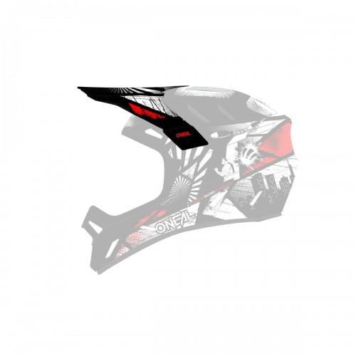 O'neal Backflip Boom Visor Helm Blende Schirm schwarz/weiß Oneal 