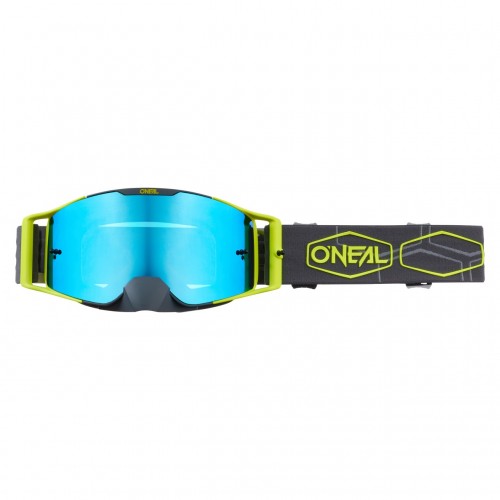 O'Neal B30 Hexx Goggle MX DH Brille gelb/grau/radium blau Oneal 