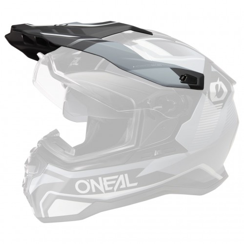 O'Neal D Series Square Visor Helm Blende Schirm schwarz/grau Oneal 