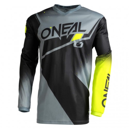 O'Neal Element Racewear FR Jersey Trikot lang schwarz/grau/gelb 2023 Oneal 