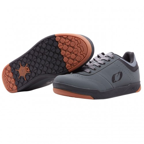 O'Neal Pumps Flat Dirt MTB Fahrrad Schuhe grau/schwarz/braun 2026 Oneal 