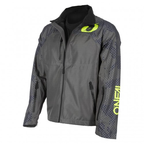O'Neal Shore Rain Jacket Fahrrad Regenjacke grau/gelb 2024 Oneal 