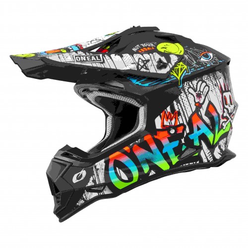 O'Neal 2 Series Rancid Motocross Enduro MTB Helm schwarz/weiß 2026 Oneal 