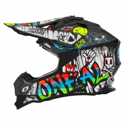 O'Neal 3 Series Rancid Youth Kinder Motocross Enduro MTB Helm schwarz/weiß 2026 Oneal 
