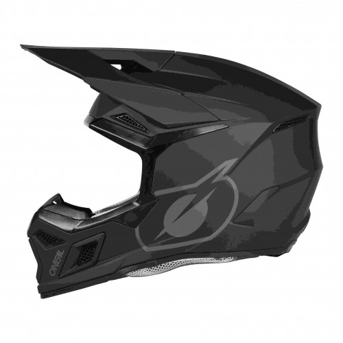 O'Neal 3 Series Solid Motocross Enduro MTB Helm schwarz/grau 2024 Oneal 