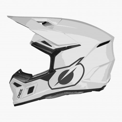 O'Neal 3 Series Solid Motocross Enduro MTB Helm weiß/grau 2024 Oneal 