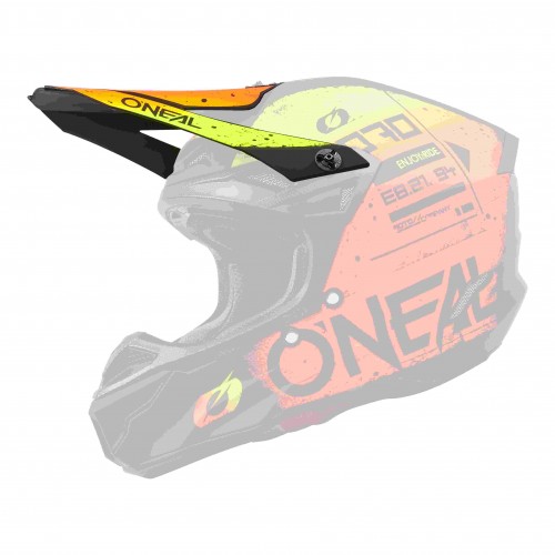 O'Neal 5 Series Polyacrylite Scarz Visor Helm Blende Schirm gelb/rot Oneal 