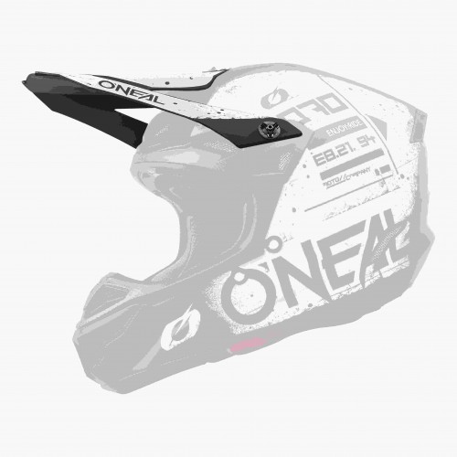 O'Neal 5 Series Polyacrylite Scarz Visor Helm Blende Schirm weiß/schwarz Oneal 