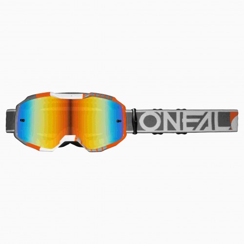 O'Neal B10 Duplex Goggle MX DH Brille grau/weiß/orange/radium rot Oneal 