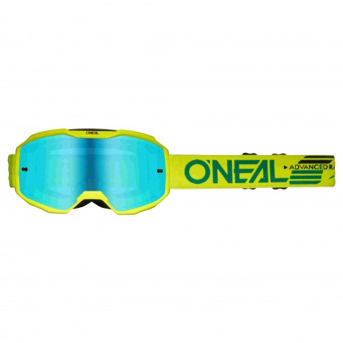 O'Neal B10 Attack Youth Kinder Goggle MX DH Brille schwarz/gelb/radium blau Oneal 