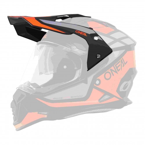 O'Neal Sierra R Visor Helm Blende Schirm schwarz/grau/orange Oneal 