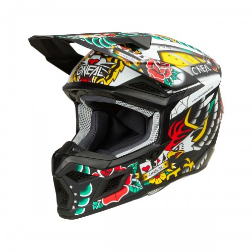 O'Neal 3 Series Inked Youth Kinder Motocross Enduro MTB Helm schwarz/multi 2026 Oneal 