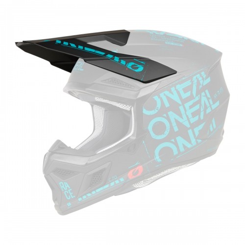 O'Neal 3 Series Static Visor Helm Blende Schirm schwarz/türkis Oneal 